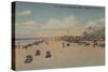 Jacksonville Beach, FL - The world's Widest Ocean Beach-Lantern Press-Stretched Canvas