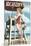 Jacksonville Beach, Florida - Lifeguard Pinup Girl-Lantern Press-Mounted Art Print