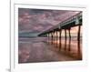 Jacksonville, Fl: Sunrise Colors the Skies at the Pier-Brad Beck-Framed Photographic Print