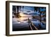 Jacksonville, Fl: Sunset Lights Up the Pier and Canoe Ramp-Brad Beck-Framed Photographic Print