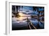 Jacksonville, Fl: Sunset Lights Up the Pier and Canoe Ramp-Brad Beck-Framed Photographic Print