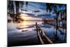 Jacksonville, Fl: Sunset Lights Up the Pier and Canoe Ramp-Brad Beck-Mounted Photographic Print