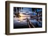 Jacksonville, Fl: Sunset Lights Up the Pier and Canoe Ramp-Brad Beck-Framed Photographic Print