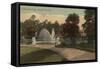 Jacksonville, FL - View of Riverside Park & Fountain-Lantern Press-Framed Stretched Canvas