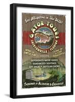 Jacksonville, Florida - Alligator Tours Vintage Sign-Lantern Press-Framed Art Print