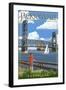 Jacksonville, Florida - Bridge Scene-Lantern Press-Framed Art Print