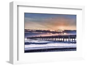 Jacksonville, Florida: Early Morning Fisherman Enjoying the Sunrise-Brad Beck-Framed Photographic Print