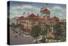 Jacksonville, Florida - Exterior View of Hotel Windsor-Lantern Press-Stretched Canvas