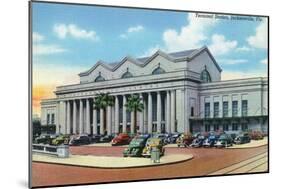 Jacksonville, Florida - Exterior View of Terminal Train Station-Lantern Press-Mounted Art Print