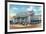 Jacksonville, Florida - Exterior View of Terminal Train Station-Lantern Press-Framed Premium Giclee Print