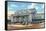 Jacksonville, Florida - Exterior View of Terminal Train Station-Lantern Press-Framed Stretched Canvas