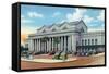 Jacksonville, Florida - Exterior View of Terminal Train Station-Lantern Press-Framed Stretched Canvas