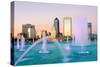 Jacksonville, Florida Fountain Skyline-SeanPavonePhoto-Stretched Canvas