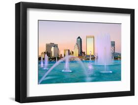 Jacksonville, Florida Fountain Skyline-SeanPavonePhoto-Framed Premium Photographic Print