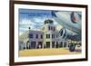 Jacksonville, Florida - Municipal Airport Administration Building-Lantern Press-Framed Premium Giclee Print