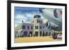 Jacksonville, Florida - Municipal Airport Administration Building-Lantern Press-Framed Premium Giclee Print