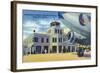 Jacksonville, Florida - Municipal Airport Administration Building-Lantern Press-Framed Art Print