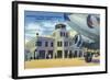 Jacksonville, Florida - Municipal Airport Administration Building-Lantern Press-Framed Art Print