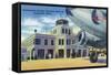 Jacksonville, Florida - Municipal Airport Administration Building-Lantern Press-Framed Stretched Canvas