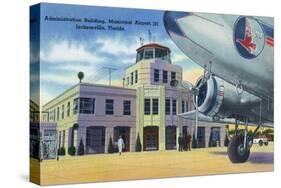 Jacksonville, Florida - Municipal Airport Administration Building-Lantern Press-Stretched Canvas
