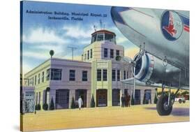 Jacksonville, Florida - Municipal Airport Administration Building-Lantern Press-Stretched Canvas