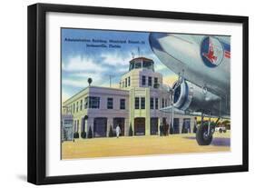 Jacksonville, Florida - Municipal Airport Administration Building-Lantern Press-Framed Art Print