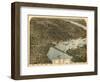 Jacksonville, Florida - Panoramic Map-Lantern Press-Framed Art Print