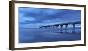 Jacksonville, Florida: Reflections of the Pier Bounce Off the Incoming Tide-Brad Beck-Framed Photographic Print