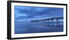 Jacksonville, Florida: Reflections of the Pier Bounce Off the Incoming Tide-Brad Beck-Framed Photographic Print