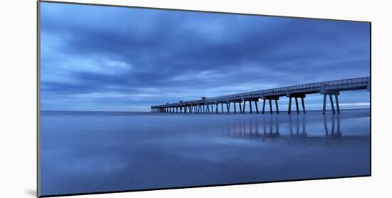 Jacksonville, Florida: Reflections of the Pier Bounce Off the Incoming Tide-Brad Beck-Mounted Photographic Print