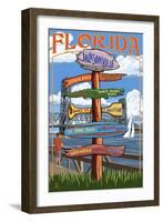 Jacksonville, Florida - Sign Destinations-Lantern Press-Framed Art Print