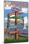 Jacksonville, Florida - Sign Destinations-Lantern Press-Mounted Art Print