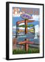 Jacksonville, Florida - Sign Destinations-Lantern Press-Framed Art Print