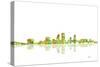 Jacksonville Florida Skyline 1-Marlene Watson-Stretched Canvas