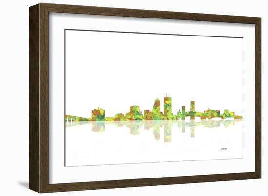 Jacksonville Florida Skyline 1-Marlene Watson-Framed Giclee Print