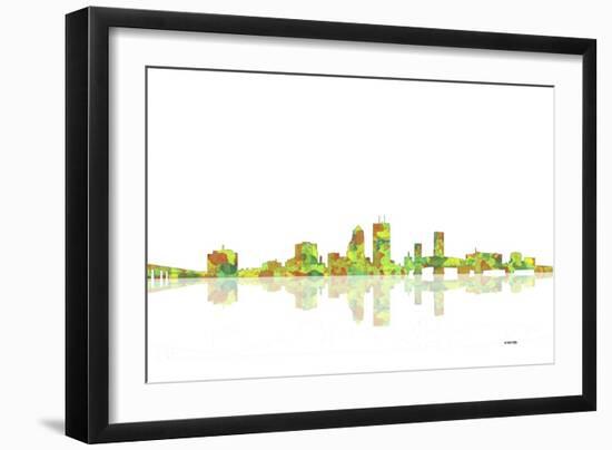 Jacksonville Florida Skyline 1-Marlene Watson-Framed Giclee Print