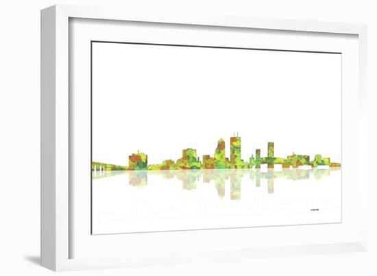 Jacksonville Florida Skyline 1-Marlene Watson-Framed Giclee Print