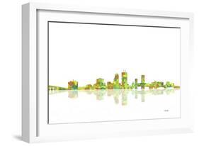 Jacksonville Florida Skyline 1-Marlene Watson-Framed Giclee Print