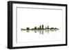 Jacksonville Florida Skyline BW 1-Marlene Watson-Framed Giclee Print