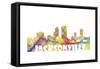 Jacksonville Florida Skyline Mclr 2-Marlene Watson-Framed Stretched Canvas