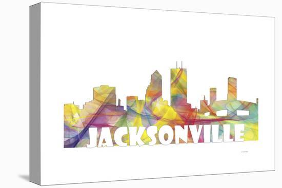 Jacksonville Florida Skyline Mclr 2-Marlene Watson-Stretched Canvas