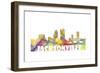 Jacksonville Florida Skyline Mclr 2-Marlene Watson-Framed Giclee Print