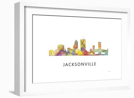 Jacksonville Florida Skyline-Marlene Watson-Framed Giclee Print