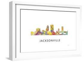 Jacksonville Florida Skyline-Marlene Watson-Framed Giclee Print