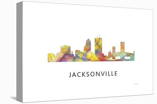 Jacksonville Florida Skyline-Marlene Watson-Stretched Canvas