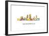 Jacksonville Florida Skyline-Marlene Watson-Framed Giclee Print