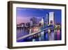 Jacksonville, Florida, USA City Skyline on St. Johns River-Sean Pavone-Framed Premium Photographic Print