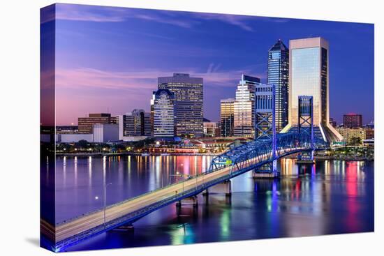 Jacksonville, Florida, USA City Skyline on St. Johns River-Sean Pavone-Stretched Canvas
