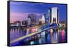 Jacksonville, Florida, USA City Skyline on St. Johns River-Sean Pavone-Framed Stretched Canvas