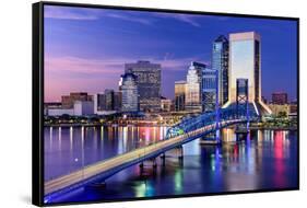 Jacksonville, Florida, USA City Skyline on St. Johns River-Sean Pavone-Framed Stretched Canvas